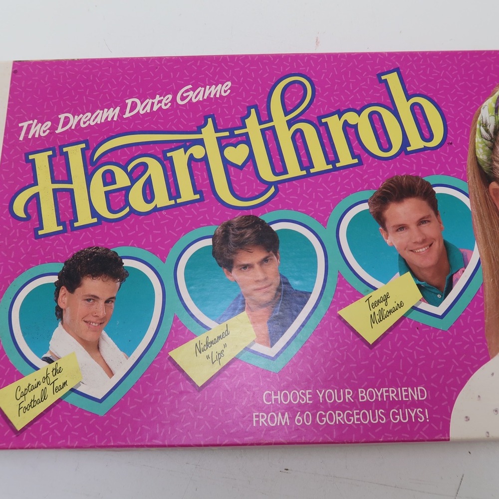 Vintage HeartThrob Dream Date Board Game Milton Bradley 1988 Complete
